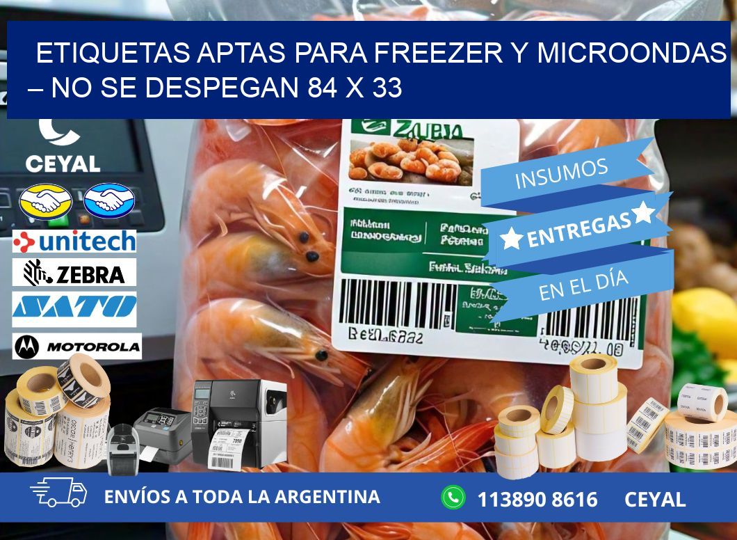 Etiquetas aptas para freezer y microondas – No se despegan 84 x 33