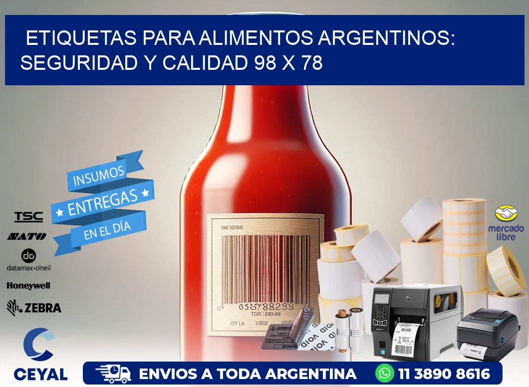 Etiquetas para Alimentos Argentinos: Seguridad y Calidad 98 x 78