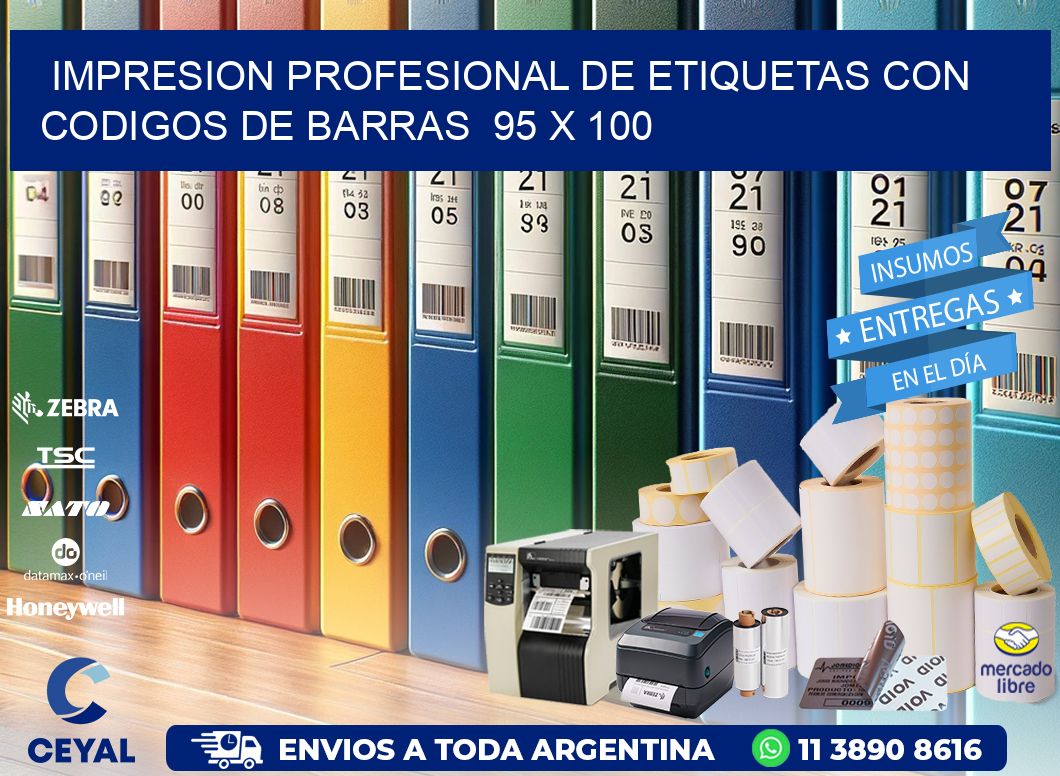 Impresion Profesional de Etiquetas con Codigos de Barras  95 x 100