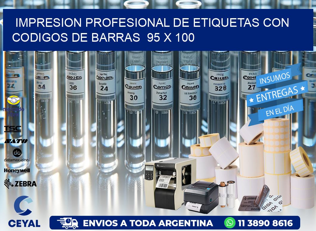 Impresion Profesional de Etiquetas con Codigos de Barras  95 x 100