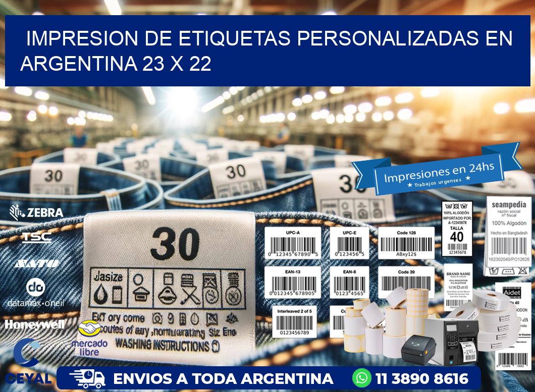 Impresion de Etiquetas Personalizadas en Argentina 23 x 22