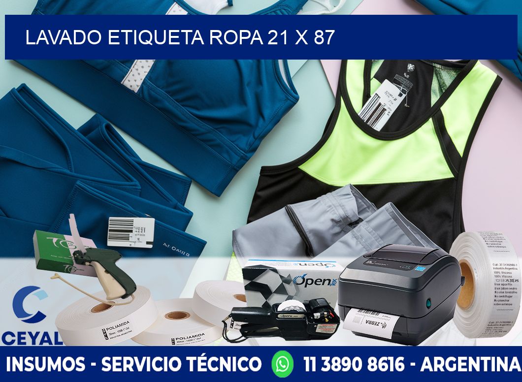 LAVADO ETIQUETA ROPA 21 x 87