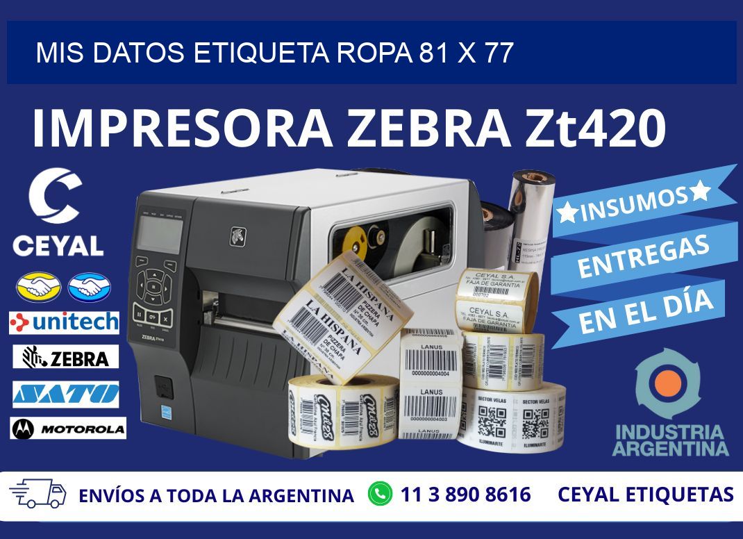 MIS DATOS ETIQUETA ROPA 81 x 77