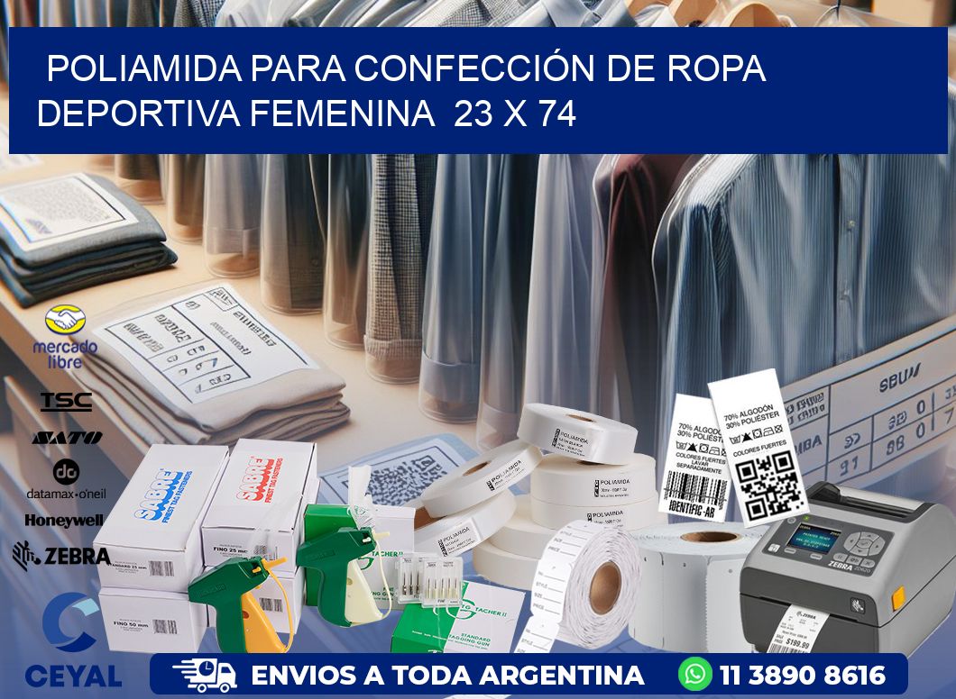 POLIAMIDA PARA CONFECCIÓN DE ROPA DEPORTIVA FEMENINA  23 x 74