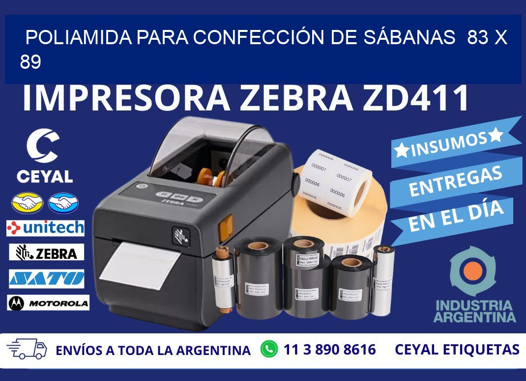 POLIAMIDA PARA CONFECCIÓN DE SÁBANAS  83 x 89