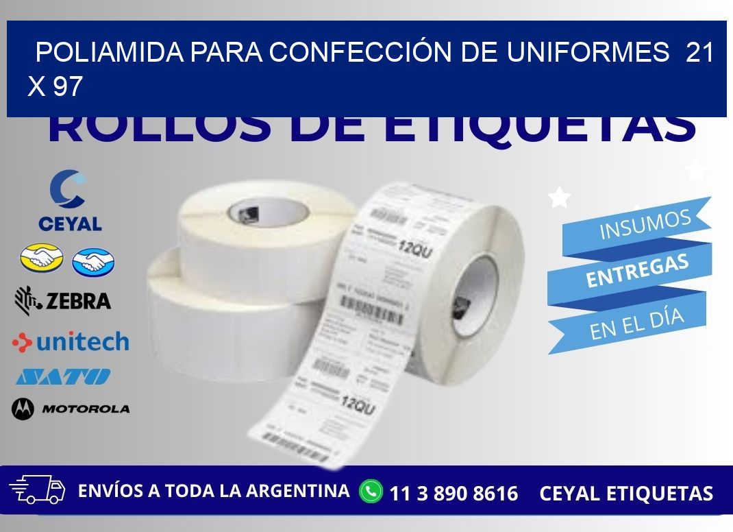 POLIAMIDA PARA CONFECCIÓN DE UNIFORMES  21 x 97