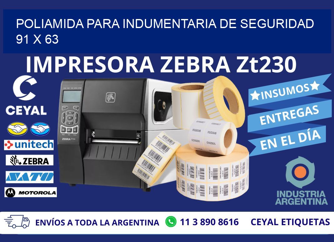 POLIAMIDA PARA INDUMENTARIA DE SEGURIDAD  91 x 63