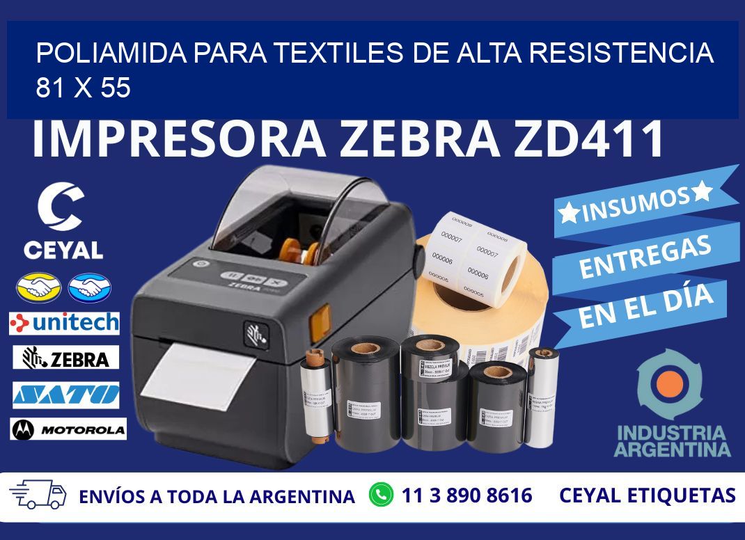 POLIAMIDA PARA TEXTILES DE ALTA RESISTENCIA  81 x 55