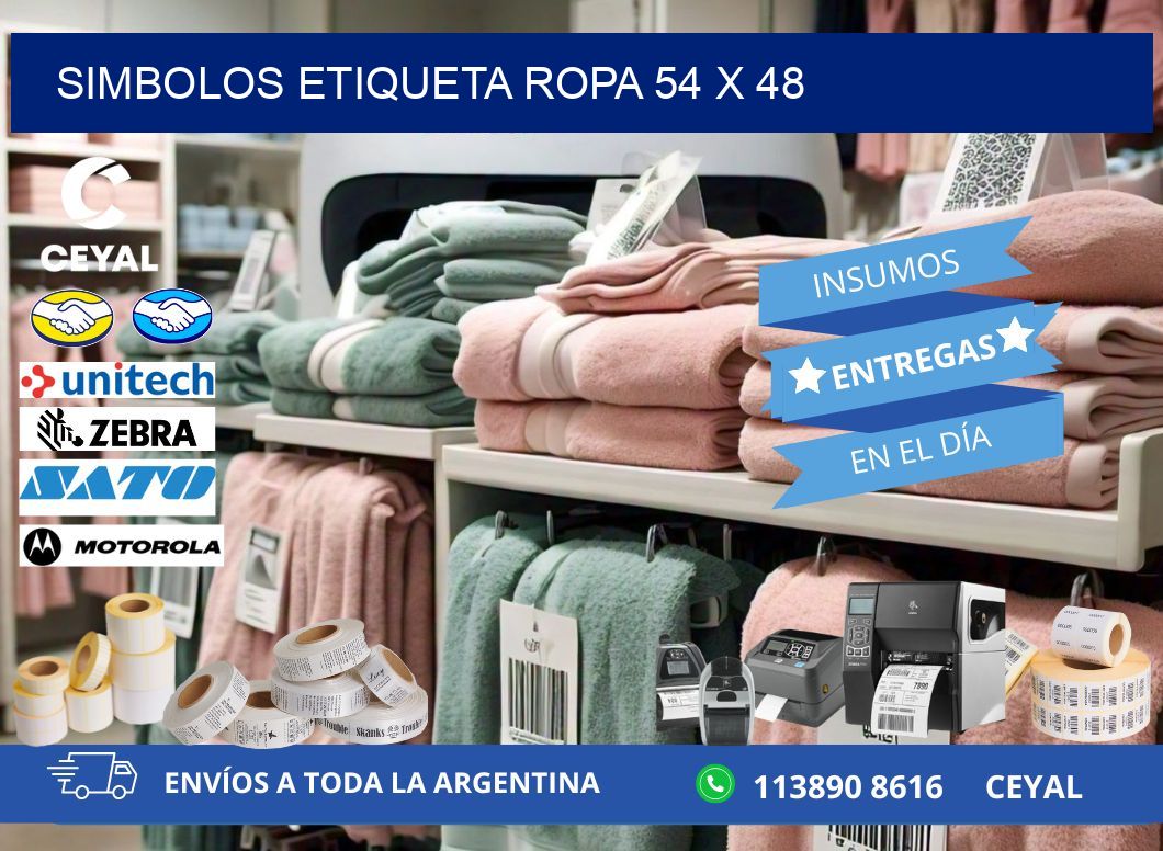 SIMBOLOS ETIQUETA ROPA 54 x 48