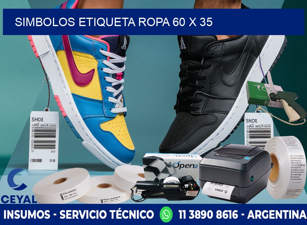SIMBOLOS ETIQUETA ROPA 60 x 35