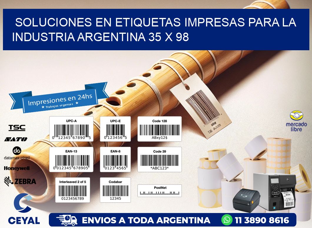 Soluciones en Etiquetas Impresas para la Industria Argentina 35 x 98