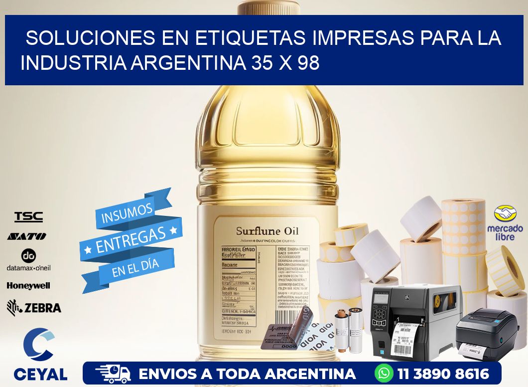 Soluciones en Etiquetas Impresas para la Industria Argentina 35 x 98