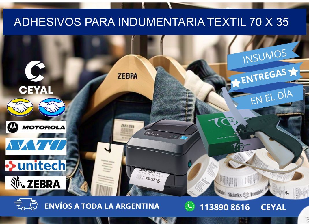 ADHESIVOS PARA INDUMENTARIA TEXTIL 70 x 35