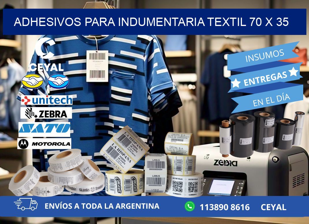 ADHESIVOS PARA INDUMENTARIA TEXTIL 70 x 35