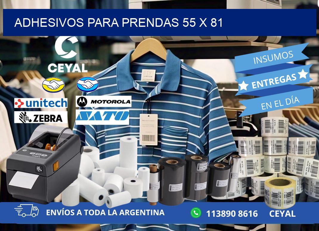 ADHESIVOS PARA PRENDAS 55 x 81