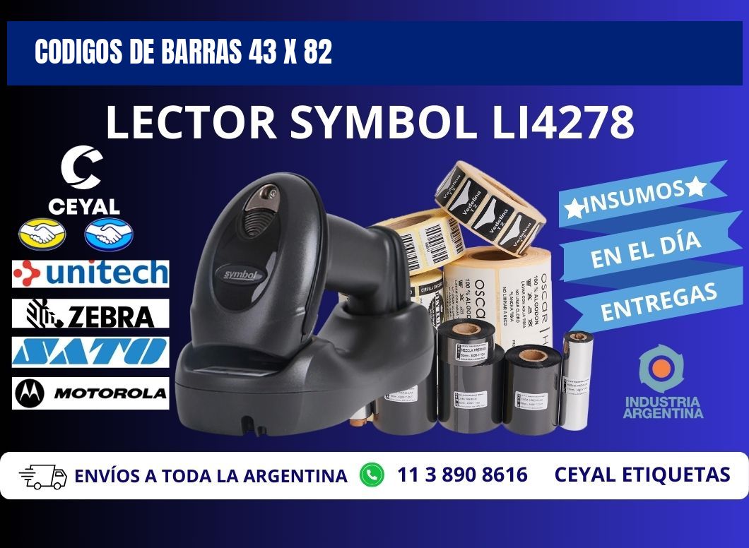 CODIGOS DE BARRAS 43 x 82