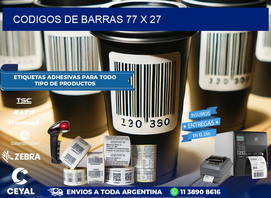 CODIGOS DE BARRAS 77 x 27