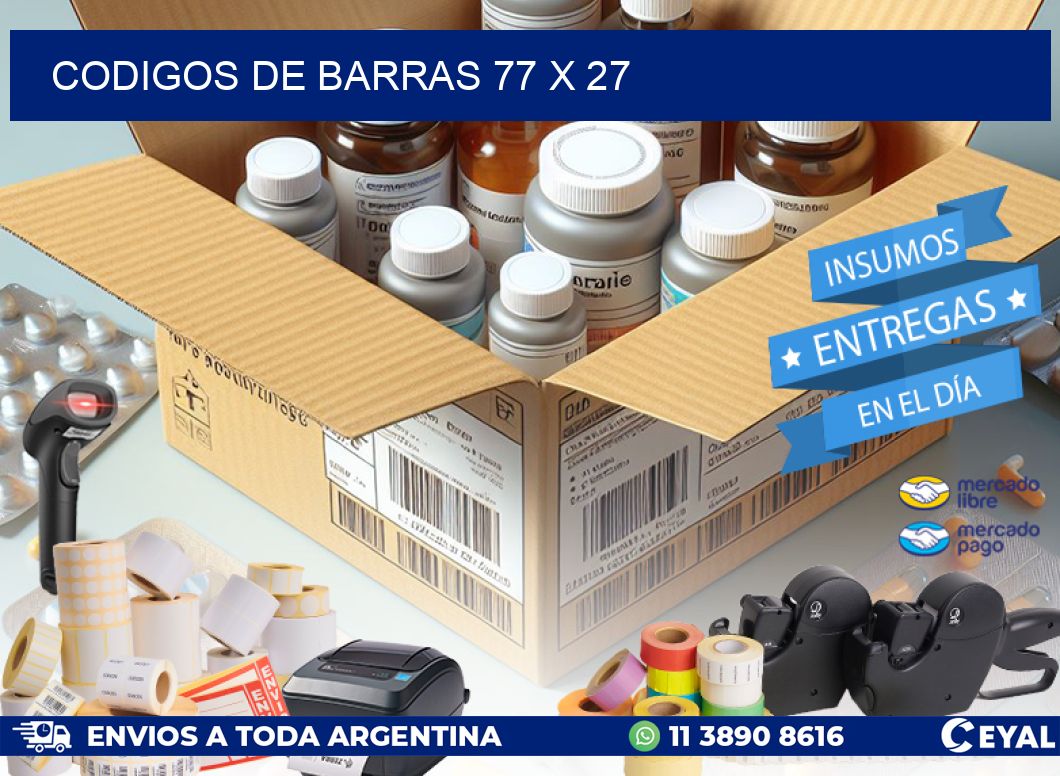 CODIGOS DE BARRAS 77 x 27