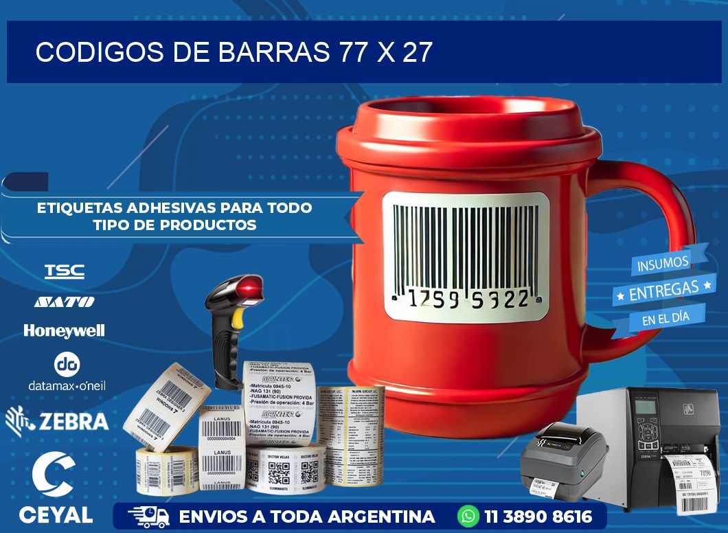 CODIGOS DE BARRAS 77 x 27