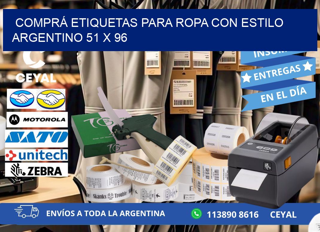 COMPRÁ ETIQUETAS PARA ROPA CON ESTILO ARGENTINO 51 x 96