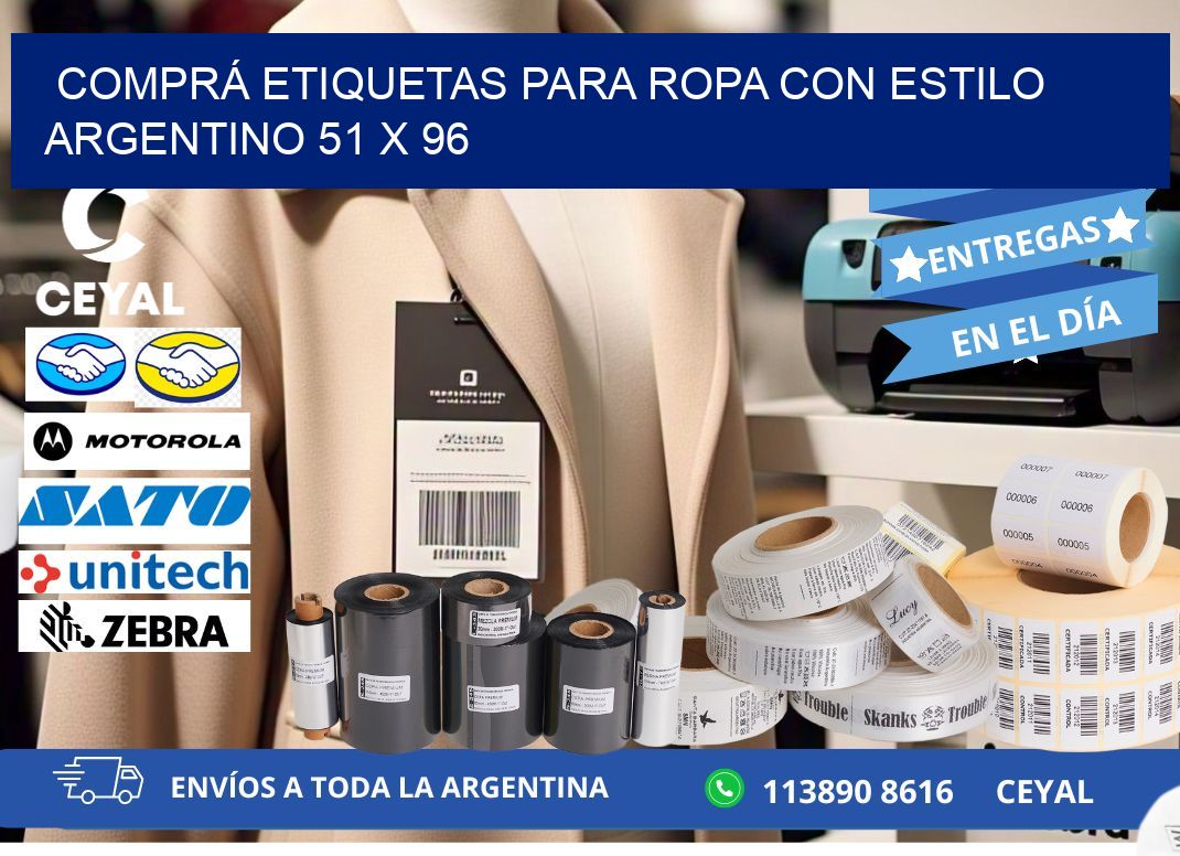 COMPRÁ ETIQUETAS PARA ROPA CON ESTILO ARGENTINO 51 x 96