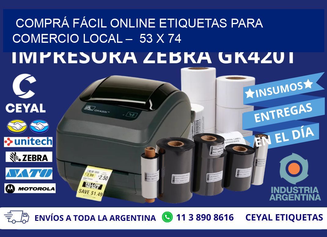 COMPRÁ FÁCIL ONLINE ETIQUETAS PARA COMERCIO LOCAL –  53 x 74