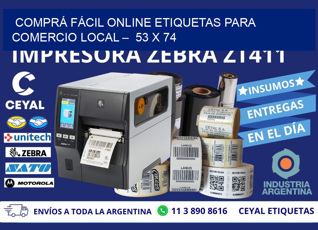 COMPRÁ FÁCIL ONLINE ETIQUETAS PARA COMERCIO LOCAL –  53 x 74