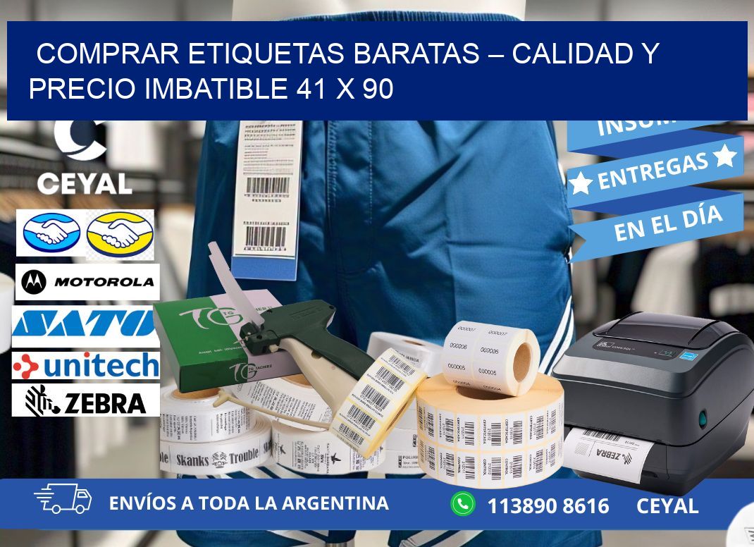 COMPRAR ETIQUETAS BARATAS – CALIDAD Y PRECIO IMBATIBLE 41 x 90