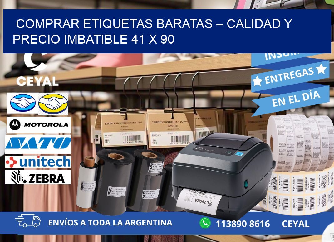 COMPRAR ETIQUETAS BARATAS – CALIDAD Y PRECIO IMBATIBLE 41 x 90