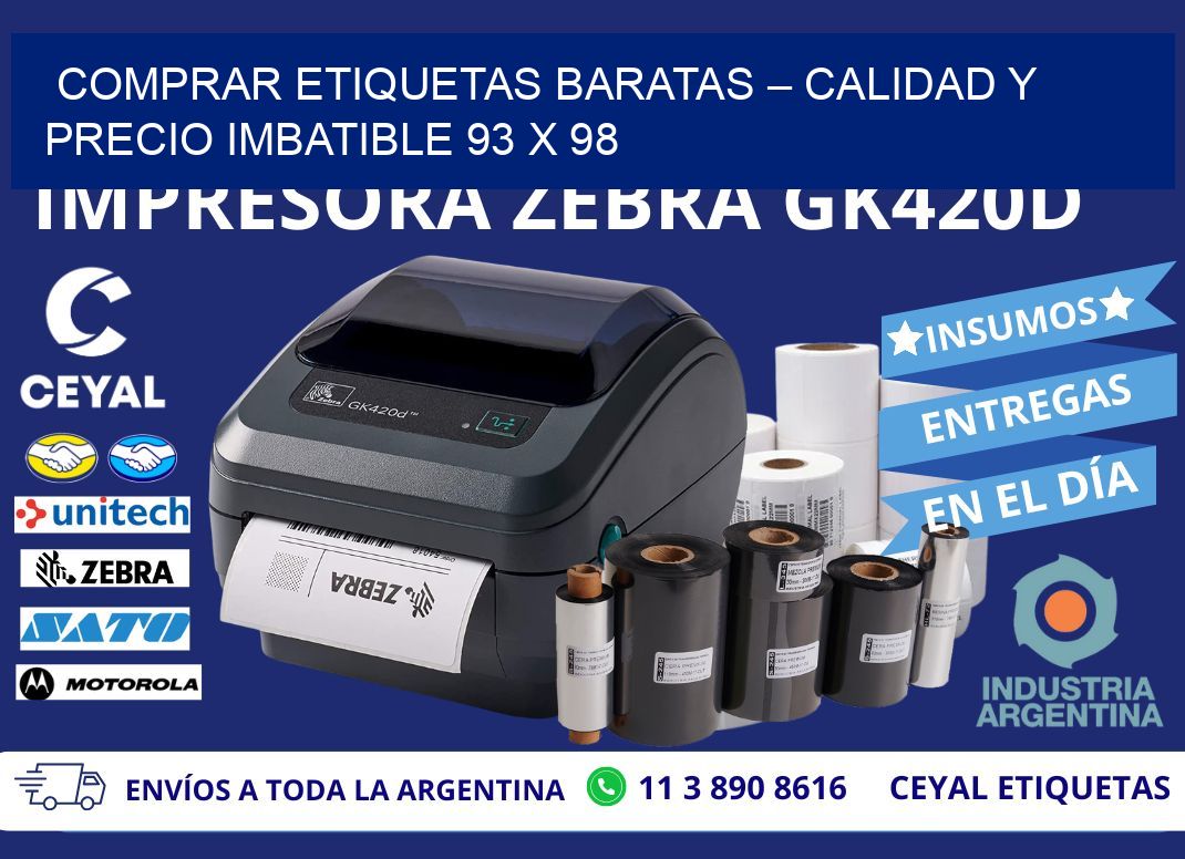 COMPRAR ETIQUETAS BARATAS – CALIDAD Y PRECIO IMBATIBLE 93 x 98