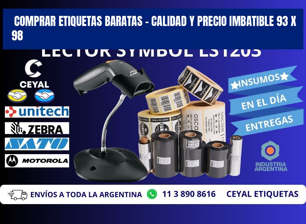 COMPRAR ETIQUETAS BARATAS – CALIDAD Y PRECIO IMBATIBLE 93 x 98