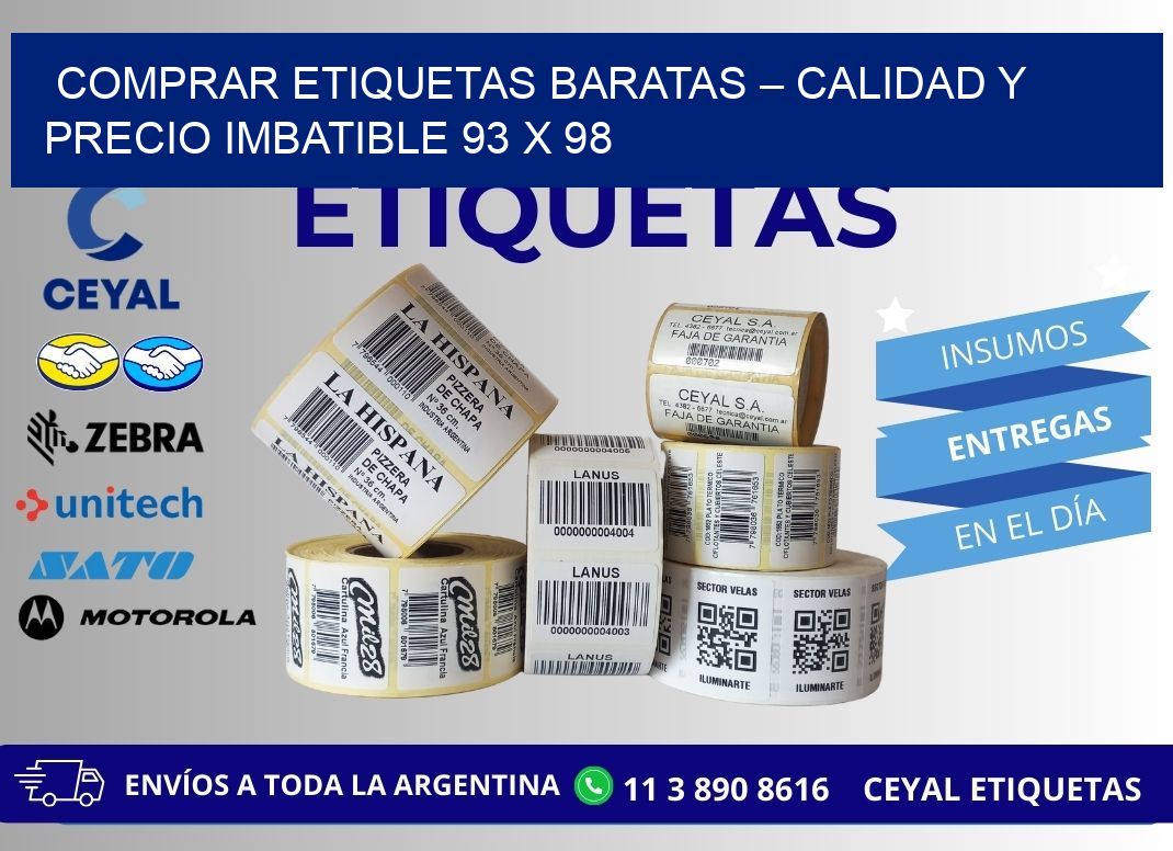 COMPRAR ETIQUETAS BARATAS – CALIDAD Y PRECIO IMBATIBLE 93 x 98