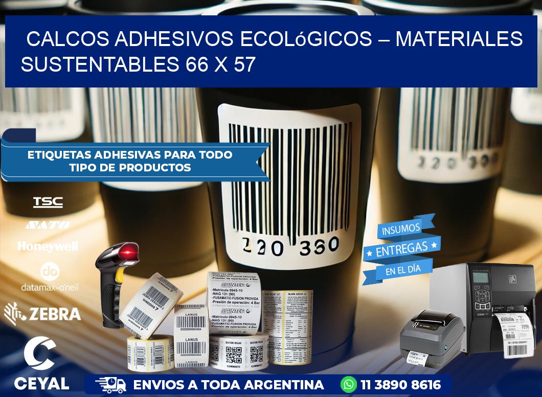 Calcos Adhesivos Ecológicos – Materiales Sustentables 66 x 57