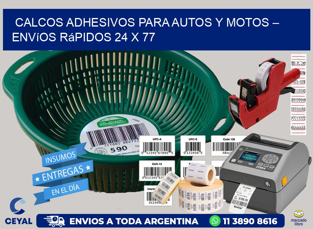 Calcos Adhesivos para Autos y Motos – Envíos Rápidos 24 x 77