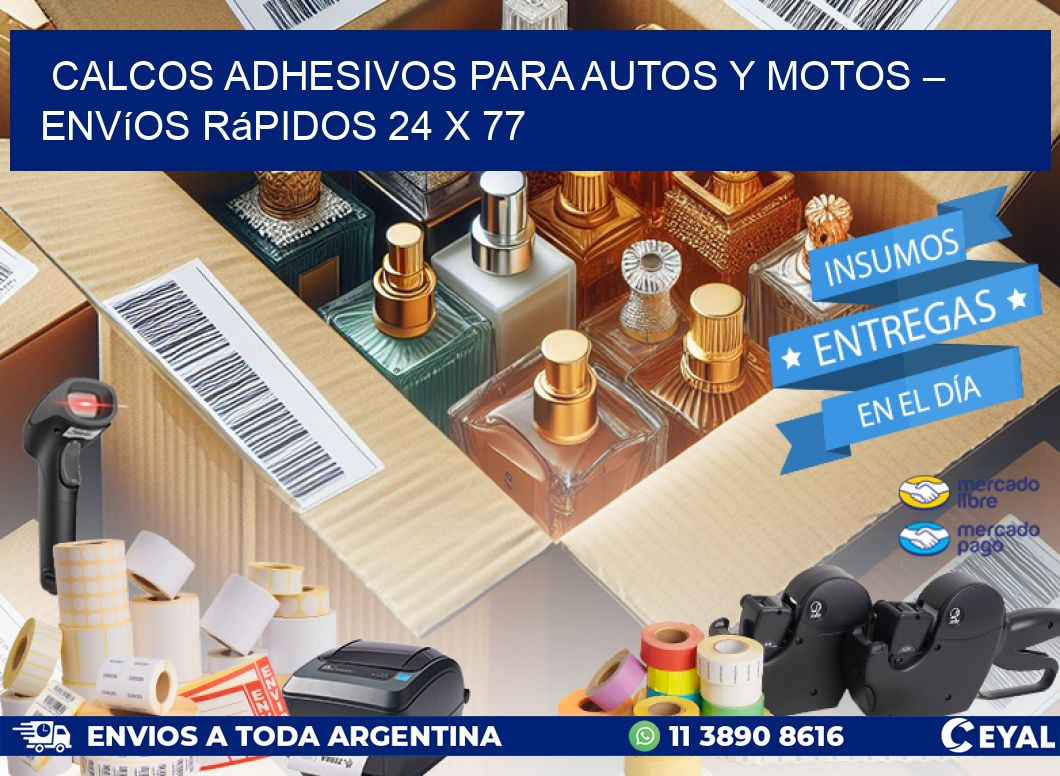 Calcos Adhesivos para Autos y Motos – Envíos Rápidos 24 x 77