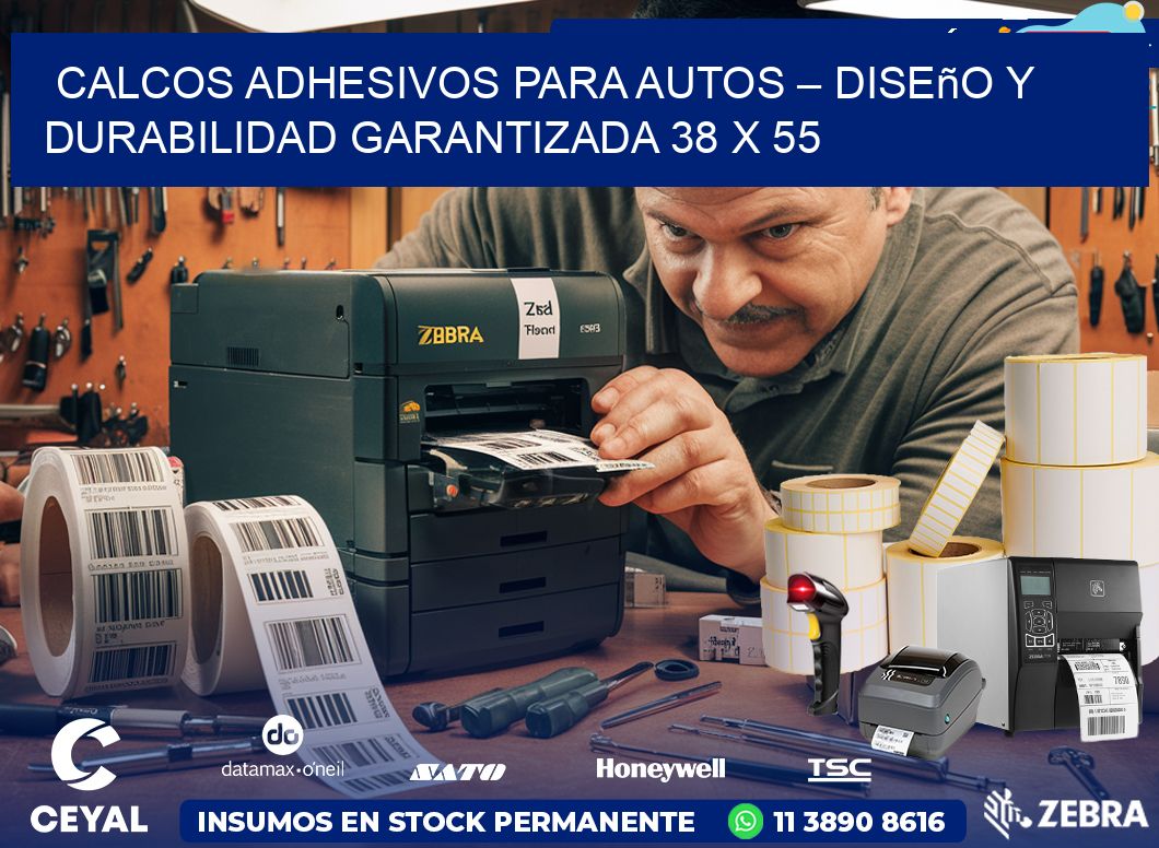 Calcos Adhesivos para Autos – Diseño y Durabilidad Garantizada 38 x 55