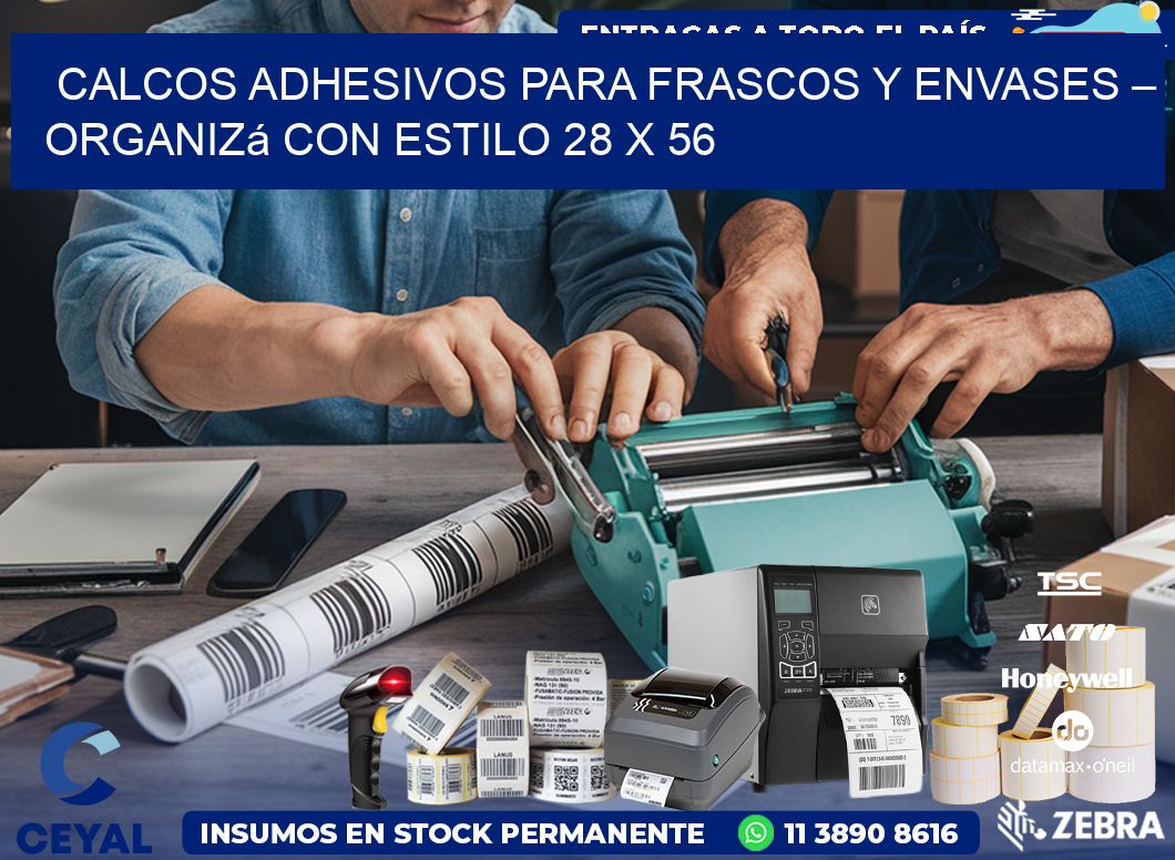 Calcos Adhesivos para Frascos y Envases – Organizá con Estilo 28 x 56
