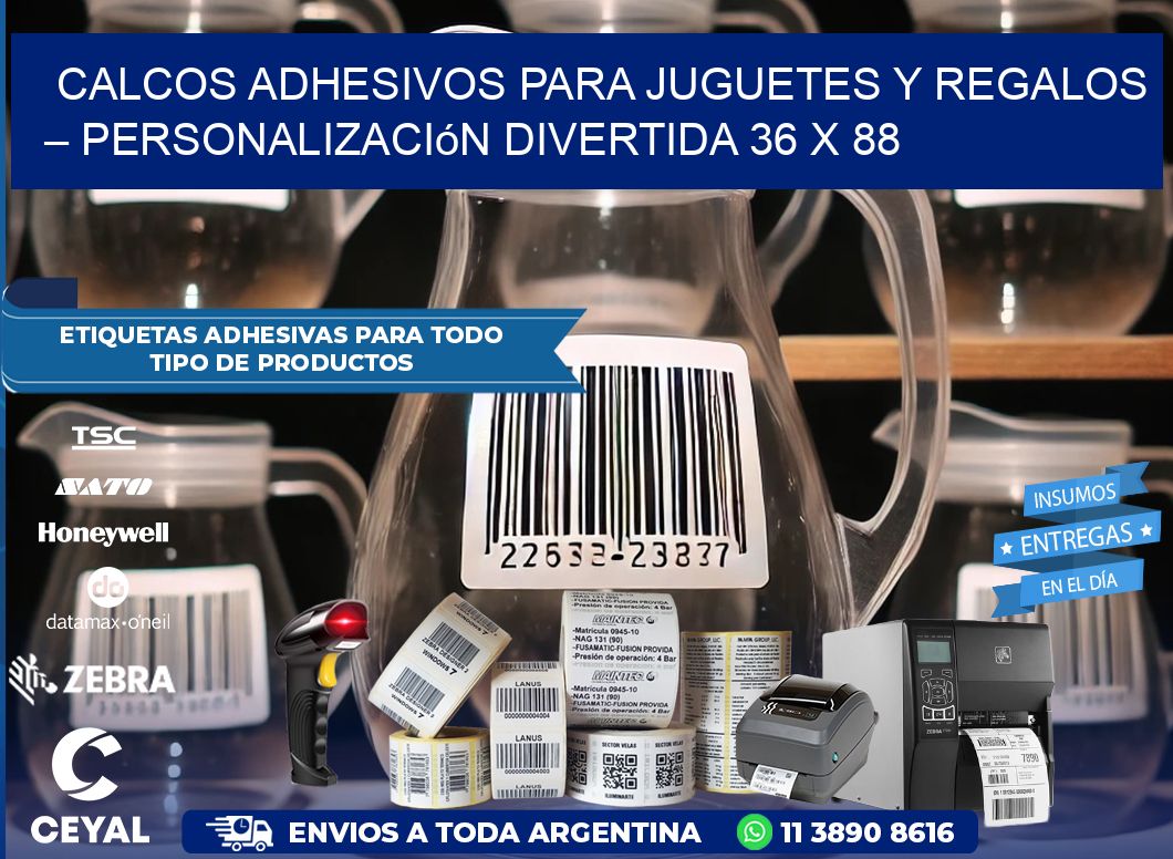 Calcos Adhesivos para Juguetes y Regalos – Personalización Divertida 36 x 88