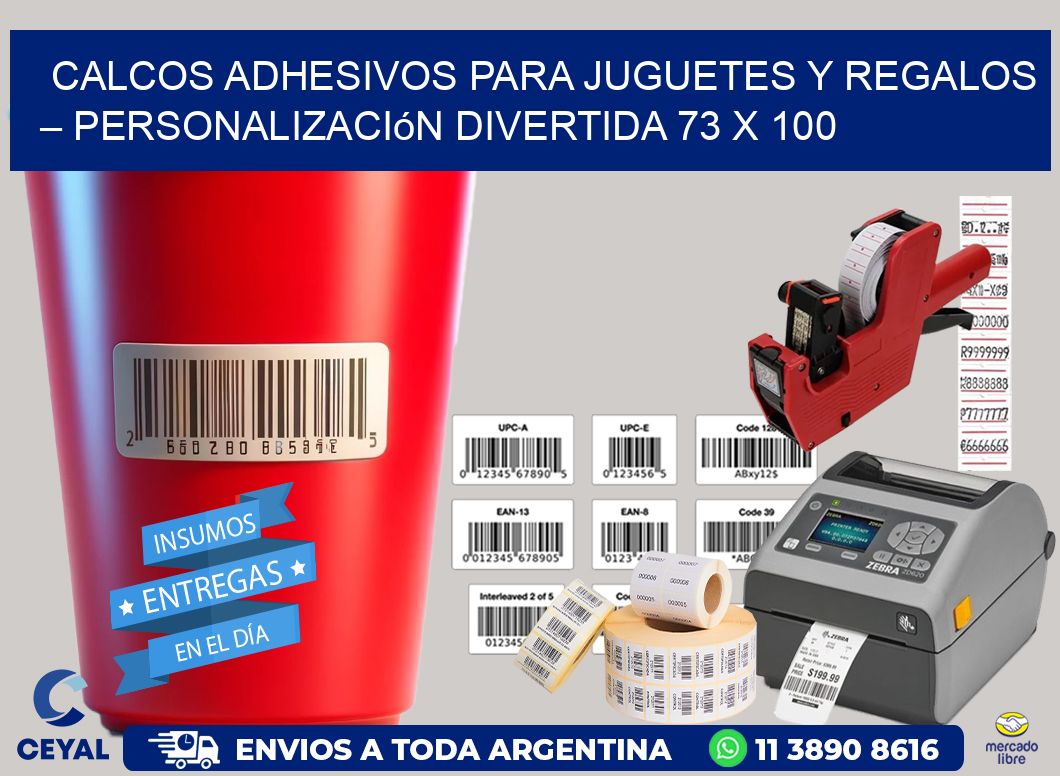 Calcos Adhesivos para Juguetes y Regalos – Personalización Divertida 73 x 100