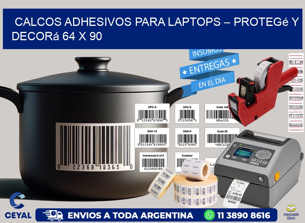 Calcos Adhesivos para Laptops – Protegé y Decorá 64 x 90
