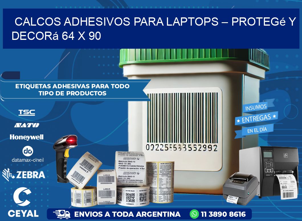 Calcos Adhesivos para Laptops – Protegé y Decorá 64 x 90