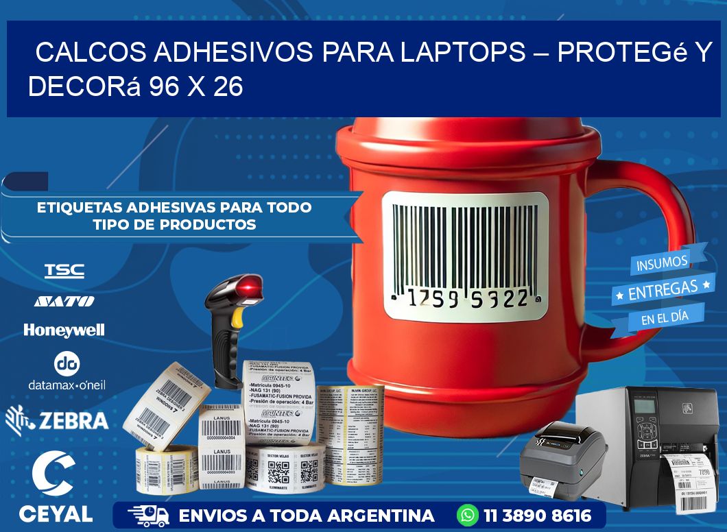 Calcos Adhesivos para Laptops – Protegé y Decorá 96 x 26