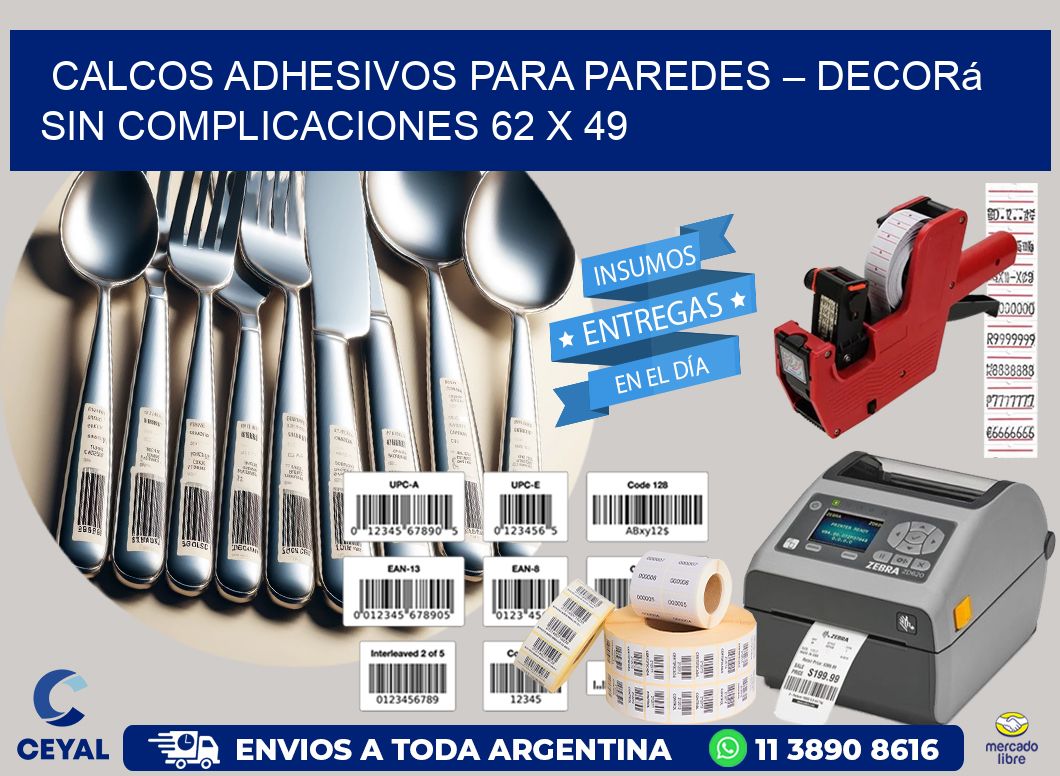 Calcos Adhesivos para Paredes – Decorá sin Complicaciones 62 x 49