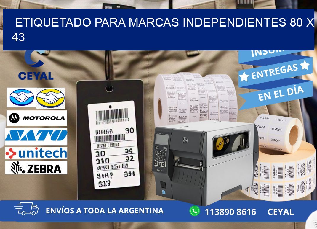 ETIQUETADO PARA MARCAS INDEPENDIENTES 80 x 43