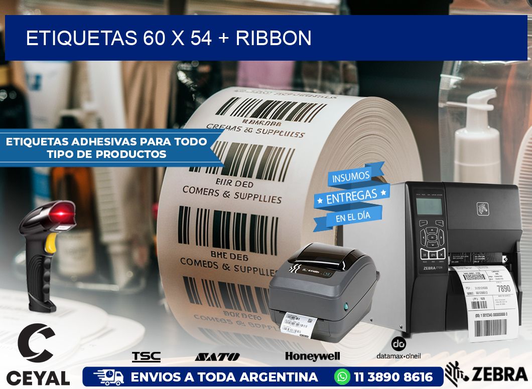 ETIQUETAS 60 x 54 + RIBBON