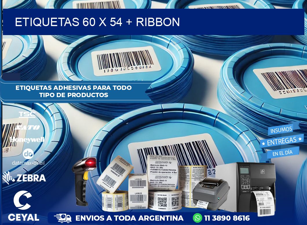 ETIQUETAS 60 x 54 + RIBBON