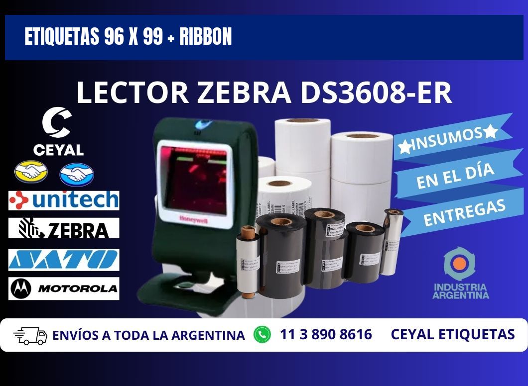 ETIQUETAS 96 x 99 + RIBBON