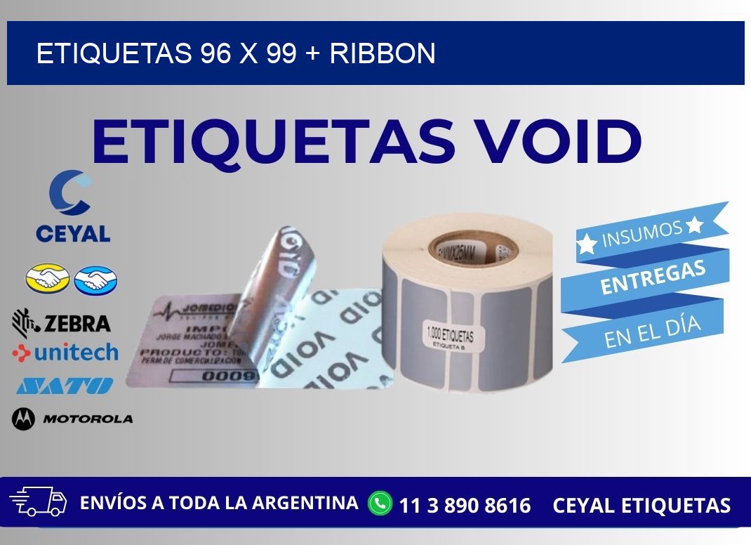 ETIQUETAS 96 x 99 + RIBBON