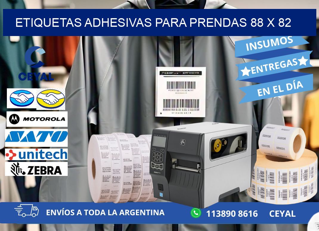 ETIQUETAS ADHESIVAS PARA PRENDAS 88 x 82