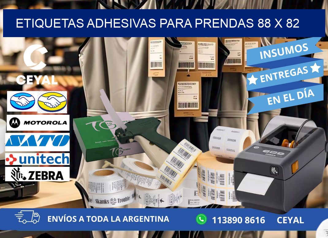 ETIQUETAS ADHESIVAS PARA PRENDAS 88 x 82